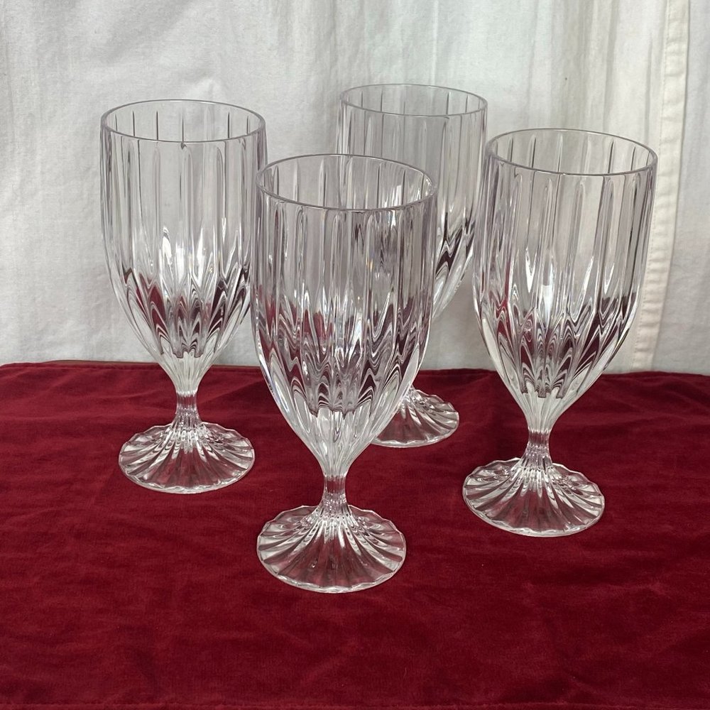 SOLD! 4 Mikasa Park Lane crystal Iced Tea 12oz